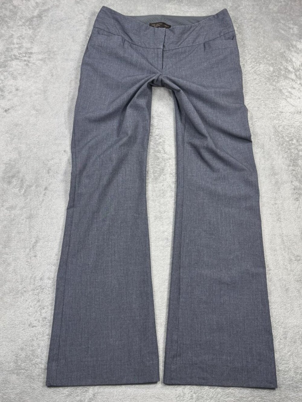 Y2K Office Siren The Limited Gray Mid Rise Flare Wide Leg Dress Pants Womens 6R